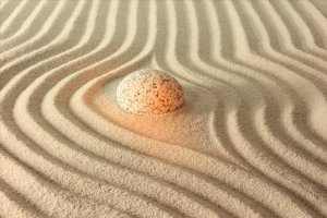 Stone on sand2
