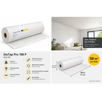 StoTap Pro 100 P – Weiß pigmentiertes Glasvlies, Malervlies, 50 m² Rolle