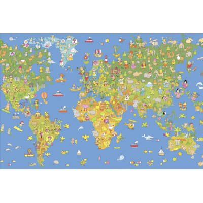 AS Creation XXL Kids 2010 World Map 0451-73 , 45173  4m x 2.67m Fototapete