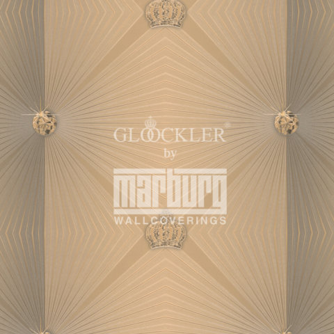 Marburg Glööckler Deux Nr. 54406 Vliestapete gold braun grau