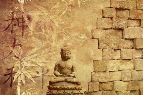 AS Creation XXL Wallpaper 2 Buddha in Meditation Fototapete 470-365