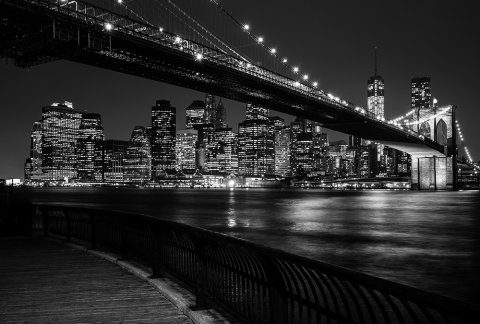 AS Creation AP Digital Brooklyn Bridge by Night Fototapete Größe 5,00m x 3,33 m XXL 476-520