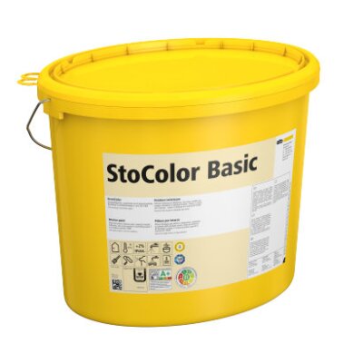 StoColor Basic 00039-001 – Innen-Dispersionsfarbe Weiß, schadstoffgeprüft, stumpfmatt, Nassabriebklasse 3, 15 l
