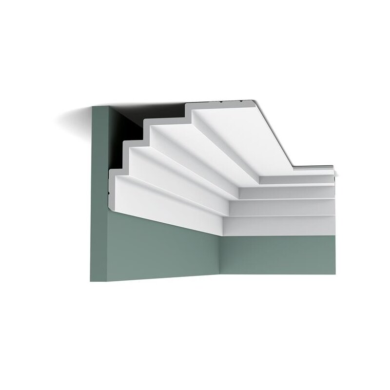 Orac Decor Eckleiste CX108 – 200 Cm X 5,4 Cm X 5,5 Cm, Aus Extrudiertem Polystyrol (HDPS), Vorgrundiert, Für Innen & Außen