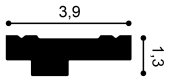 Orac Eckleiste Duropolymer CX160 200 x 3,9 x 1,3 cm