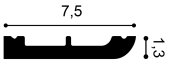 Orac Eckleiste Duropolymer SX183 200 x 1,3 x 7,5 cm