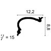 Orac Eckleiste flexibel / biegbar  C341F 200 x 12,2 x 8,8 cm