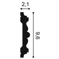 Orac Wandleiste Purotouch P9020 200 x 2,1 x 9,6 cm