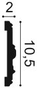 Orac Wandleiste flexibel / biegbar  P7010F 200 x 2 x 10,5 cm