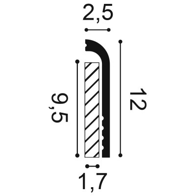 ORAC Sockelleiste SX185 – Klassische Weiße Fußleiste Mit Kabelkanal (200 Cm, HDPS, überstreichbar)