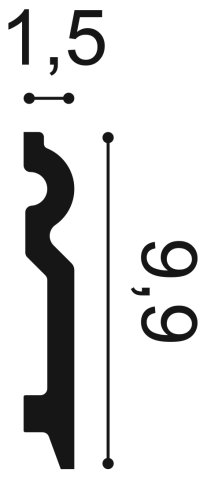 Orac Sockelleiste flexibel / biegbar  SX137F 200 x 1,5 x 9,9 cm