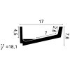 Orac C352 Profil Indirekte Beleuchtung Purotouch C352 200 x 17,1 x 7,6 cm