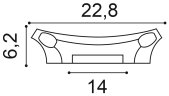 Orac Pilaster   K201 22,8 x 6,2 x 14,9 cm