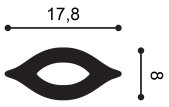 Orac Zierelement  G76 8 x 17,8 x 1,5 cm