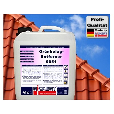 Rickert Grünbelag-Entferner 9051 10 Liter – Sanierkonzentrat gegen Algen und Grünbeläge