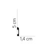 Mardom Decor Sockelleiste Polyforce MD004 200 x 4,9 x  1,5  cm