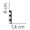 Mardom Decor Sockelleiste Polyforce MD014 200 x 8 x  1,4  cm
