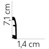 Mardom Decor Sockelleiste Polyforce MD017 200 x 6,9 x  1,4  cm