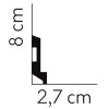 Mardom Decor Sockelleiste Polyforce MD024 200 x 8 x  2,7  cm