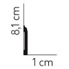 Mardom Decor Sockelleiste Polyforce MD258 200 x 8,1 x  1  cm