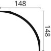NMC AD24 Zierprofile Deckenleisten NMC AD24 ARSTYL® 148 x148 mm  Länge (L) 2 m