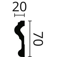 NMC Zierprofile Deckenleisten NMC N NOMASTYL® 70 x 20 mm
