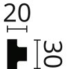NMC T40  WALLSTYL® 30 mm x 20 mm Wandleisten