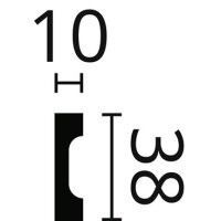 NMC WD5  WALLSTYL® Wandleisten 38 mm x 10 mm