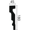 NMC Zierprofile Fassade Tür-/Fensterumrandungen NMC MA10 DOMOSTYL®  180x45mm Länge 2 m