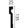 NMC Zierprofile Fassade Tür-/Fensterumrandungen NMC MA3 DOMOSTYL® 134x25 mm Länge 2 m