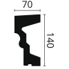NMC Zierprofile Fassade Gesimsband  NMC FA11 DOMOSTYL®  140mm x 70mm Länge 2m
