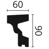 NMC Zierprofile Fassade Gesimsband  NMC FA12 DOMOSTYL® 90x60 mm Länge 2m