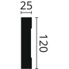 NMC Zierprofile Fassade Gesimsband  NMC MA21 DOMOSTYL® 120x25mm Länge 2 m
