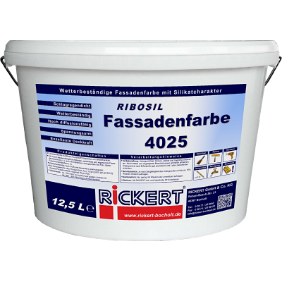 Rickert Ribosil Fassadenfarbe 4025 5x12,5 Liter Farbton weiß