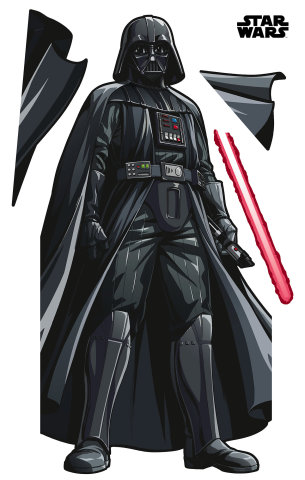 Tapeten Komar 12404 Selbstklebende Fototapete Vlies  "Star Wars XXL Darth Vader"  schwarz, weiß, rot    