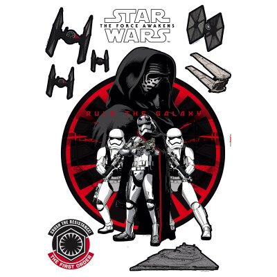 Tapeten Komar 14024h  Deco-Sticker "Star Wars First Order"  rot/schwarz