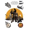 Tapeten Komar 14025h  Deco-Sticker "Star Wars Resistance"  gelb/schwarz