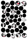 Tapeten Komar 14057h  Deco-Sticker "101 Dalmatiner Dots"  schwarz/weiß          