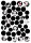 Tapeten Komar 14057h  Deco-Sticker "101 Dalmatiner Dots"  schwarz/weiß          