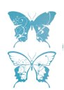 Tapeten Komar 17017h  Deco-Sticker "Farfalle"  blau            