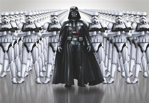 Tapeten Komar 8-490  Fototapete "Star Wars Imperial Force"  schwarz/weiß         