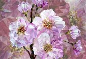 Tapeten Komar XXL4-064  Vlies Fototapete "Blooming Gems"  rosa/weiß          