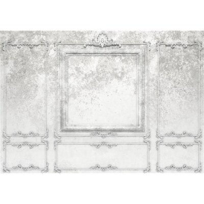 Tapeten Komar R4-044  Vlies Fototapete "Patina Panels"  weiß, schwarz, grau