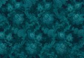 Tapeten Komar HX8-055  Vlies Fototapete "Fleurs de Nuit"  blau/grün         
