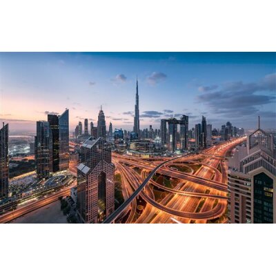 Tapeten Komar SHX9-119  Vlies Fototapete "Lights of Dubai "  bunt