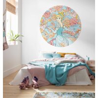 Tapeten Komar DD1-003 Selbstklebende Fototapete/Wandtattoo Vlies  - Cinderella Pastel Dreams - Größe 125 x 125 cm
