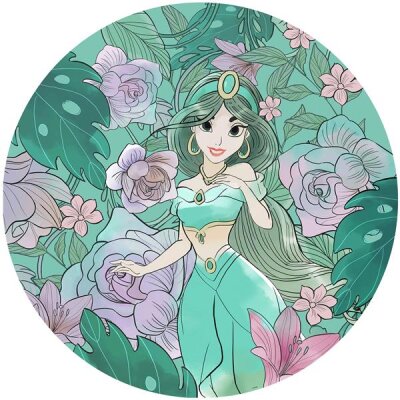 Tapeten Komar DD1-004 Selbstklebende Fototapete/Wandtattoo Vlies  - Jasmin Elegant MInt  - Größe 125 x 125 cm