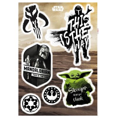 Tapeten Komar 14068h Fototapeten Wandtattoo - Mandalorian Legend  - Größe 50 x 70 cm