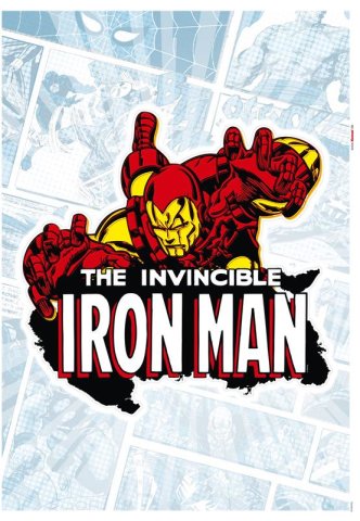 Tapeten Komar 14073h Fototapeten Wandtattoo - Iron Man Comic Classic  - Größe 50 x 70 cm