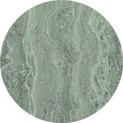 Tapeten Komar D1-008 Selbstklebende Fototapete/Wandtattoo Vlies  - Green Marble - Größe 125 x 125 cm